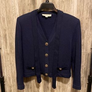 MADE IN USA St John Collection by Marie Gray US Size 6 Ladies Top Beautiful Navy